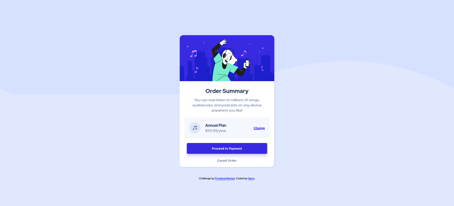 Order Summary Component